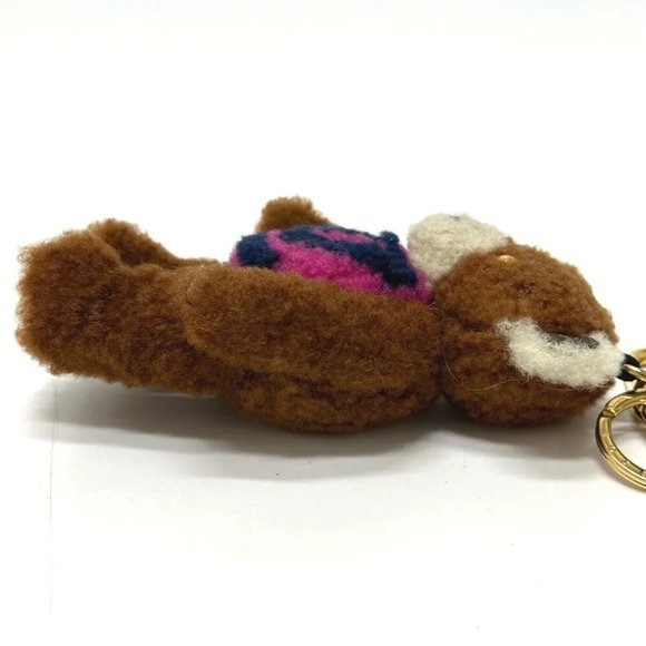 LOUIS VUITTON Porte Cles LV Teddy Bear Bag Charm Key Holder mohair Brown - Picture 5 of 12